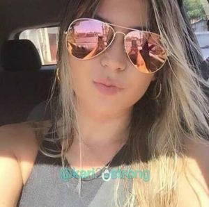 💝RayBan PINK Flash Lens /Silver Frame Aviator New